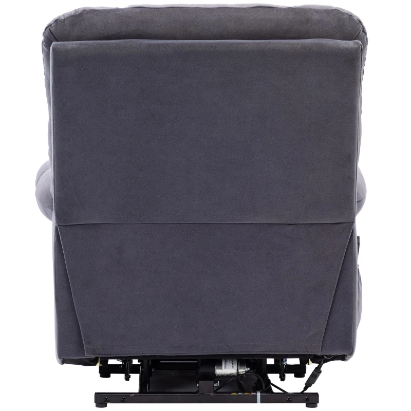 Power Lift Recliner Armchair with Heating Points, Side Pockets, Easy Assembly, Electric Massage Chair for Elderly, 91x81x104 cm, Grey