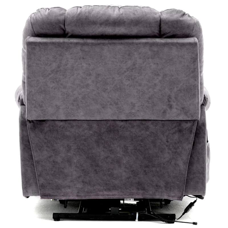 Power Massage Lift Recliner Chair with Heat & Vibration, Safety Motion Mechanism, USB Ports, Ergonomic 6 Points Vibration Massage Office Chair with Heating Massage Points - 100x95x102 cm, Dark Grey