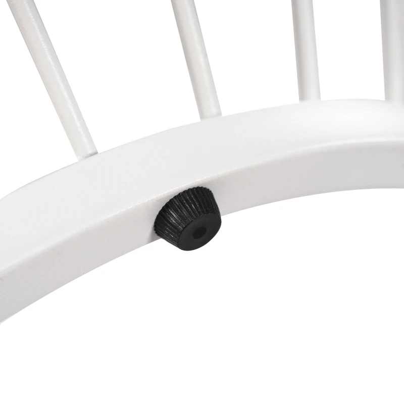 Modern Nest of Coffee Tables Set of 2, Melamine Veneer Top with Metal Frame, Includes Large and Small Tables, Easy Assembly, 60x60x40 cm; 40x40x42 cm, White