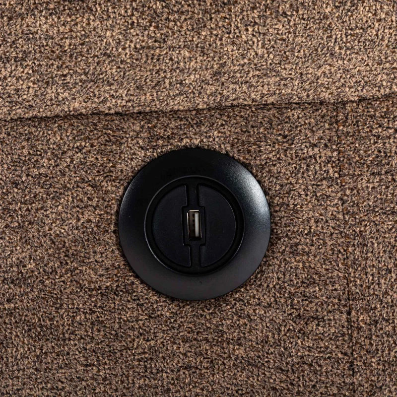 Executive Power Lift Massage Chair with Heating Points, USB Ports, Side Pockets, Easy Assembly, 92x94x105 cm, Brown