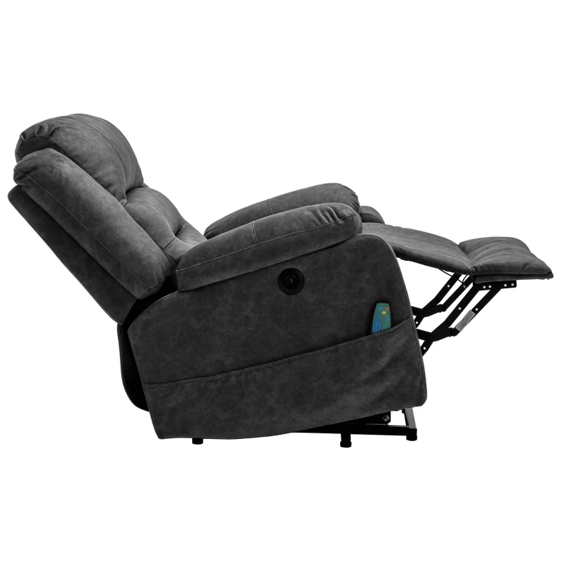 Power Lift Electric Recliner Chair with Massage and Heating Points, Recliner Armchair for Elderly, 87x85x107 cm, Grey