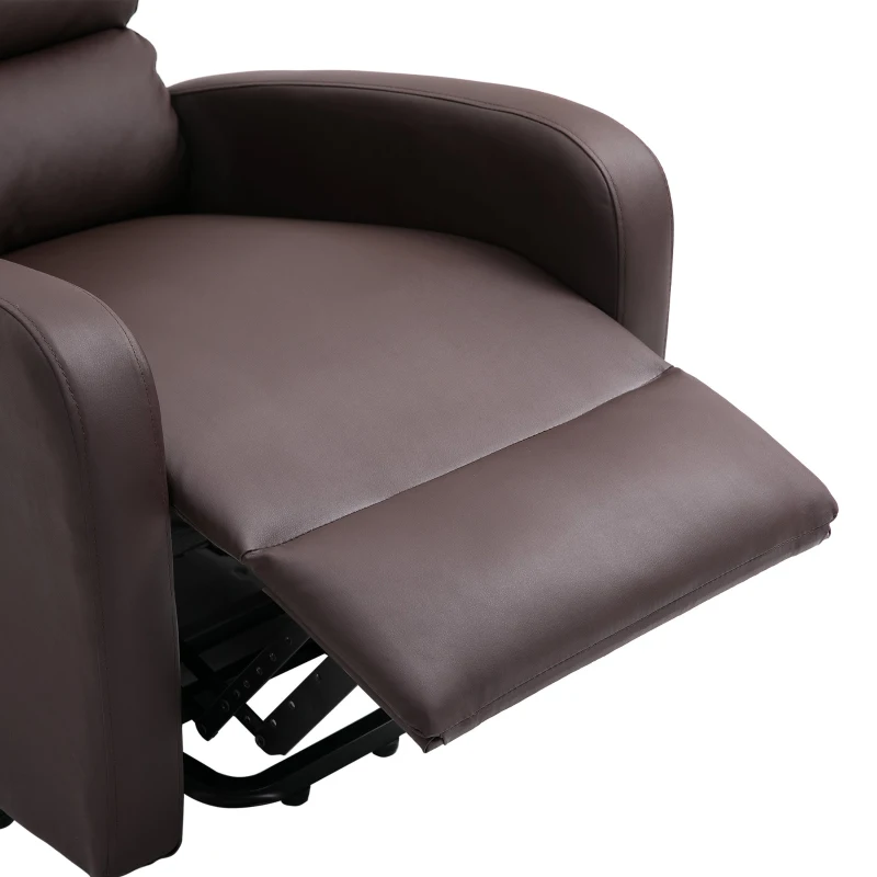 Power Lift Recliner Massage Chair with Heat & Vibration, Heavy Duty Safety Motion, Side Pockets, Remote Control, 73x91x109 cm, Brown