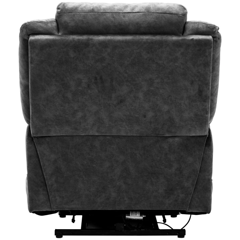 Electric Recliner Massage Chair with Heating and USB Ports, Side Pockets, Easy Assembly, 87x85x107 cm, Grey