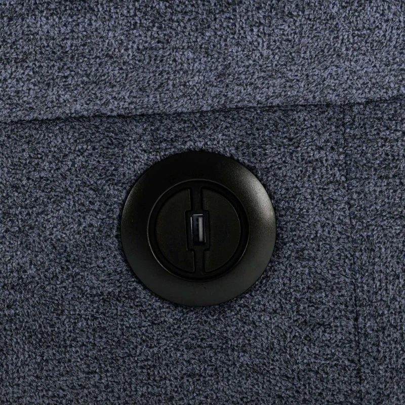 Electric Recliner Armchair with Heating Massage Points, USB Ports, Side Pockets, Executive Power Lift Massage Chair, 92x94x105 cm, Light Grey-Blue