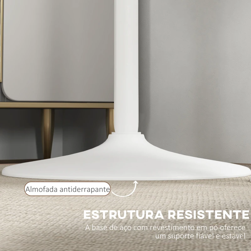 HOMCOM Mesa de Bar Redonda Mesa Alta de Cozinha Moderna com Estrutura de Aço para 2 Pessoas Ø60x102 cm Preto