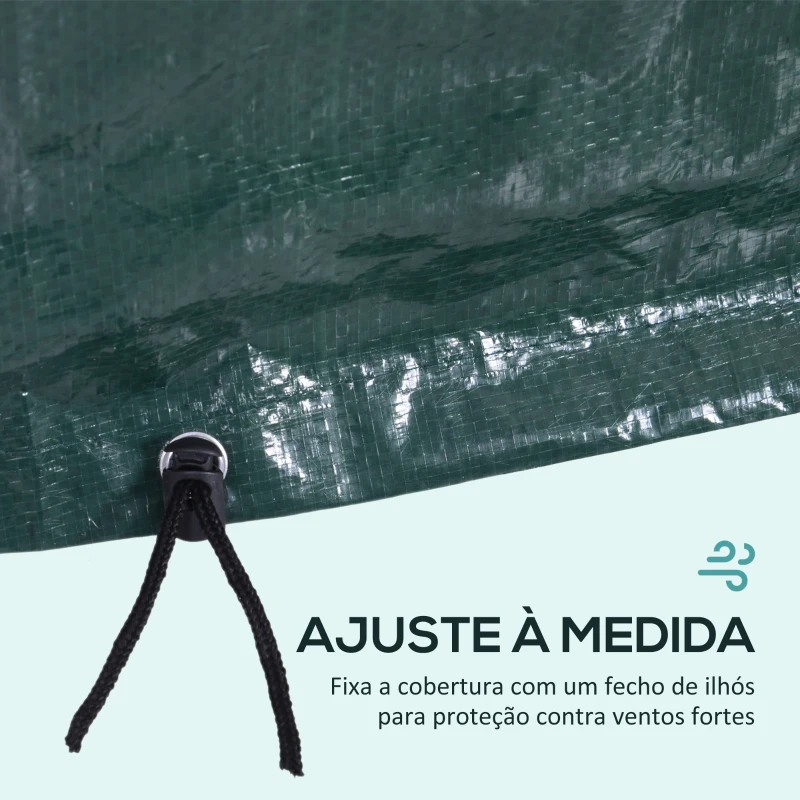 Outsunny Capa Protetora para Móveis Retangular Cobertura de Móveis para Jardim Impermeável para Terraço Varanda 235x190x90 cm Verde