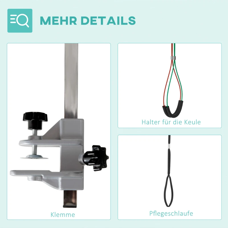 PawHut Huisdierverzorgingstafel Verzorgingstafel voor huisdieren, verstelbaar in hoogte, 36 x 8 x 74 cm, Zilver