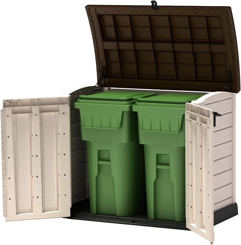 Keter Porta Attrezzi da Giardino Store-It-Out Arc, 1200L, Effetto Legno, Beige, 145,5x82x125H cm