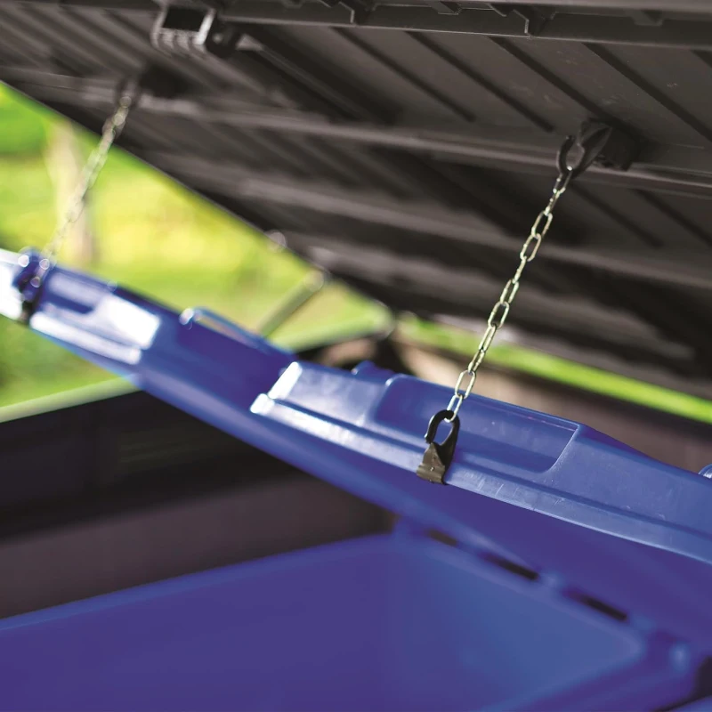 Keter Porta Attrezzi da Giardino Grande Store, 2020L, Effetto Legno Spazzolato, Grigio, 190,5x109,3x132,5H cm