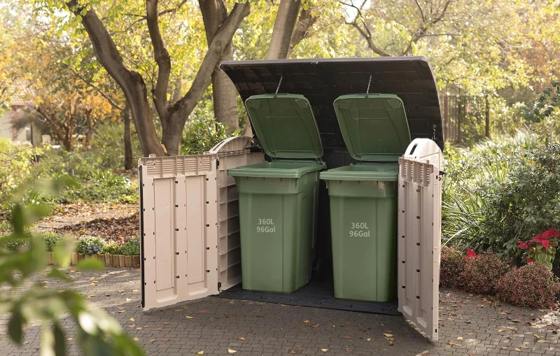 Keter Porta Attrezzi da Giardino Store-It-Out Ultra, 2000L, Effetto Legno, Beige, 177x111x134H cm