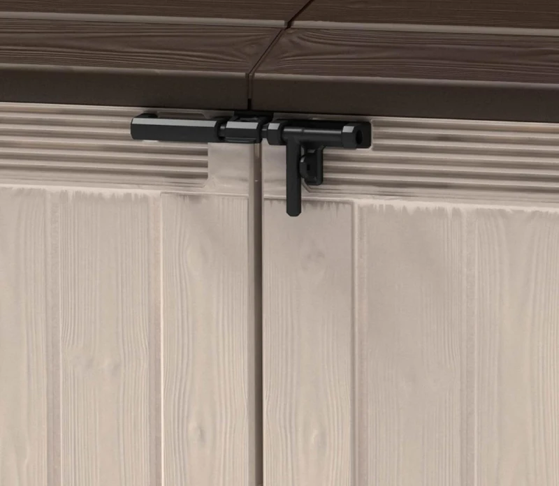 Keter Porta Attrezzi da Giardino Store-It-Out Ultra, 2000L, Effetto Legno, Beige, 177x111x134H cm