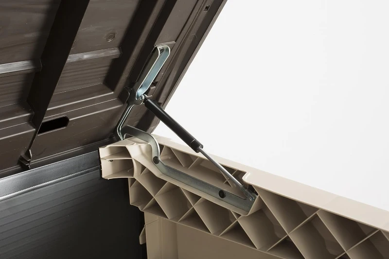 Keter Porta Attrezzi da Giardino Store-It-Out Max, 1200L, Effetto Legno, Beige, 145,5x82x125H cm