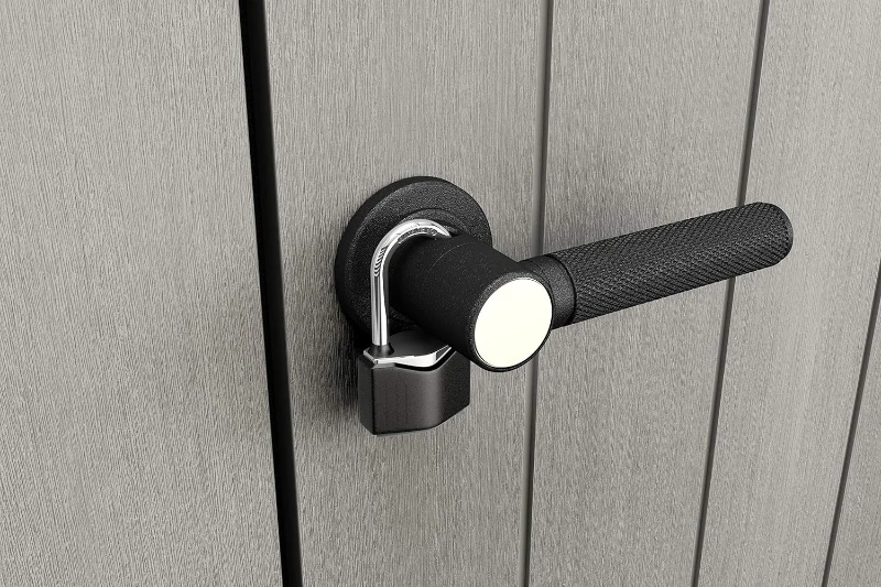 Keter Porta Attrezzi da Giardino Patio Store, 1000L, Effetto Legno Spazzolato, Grigio, 139,5x77x120H cm