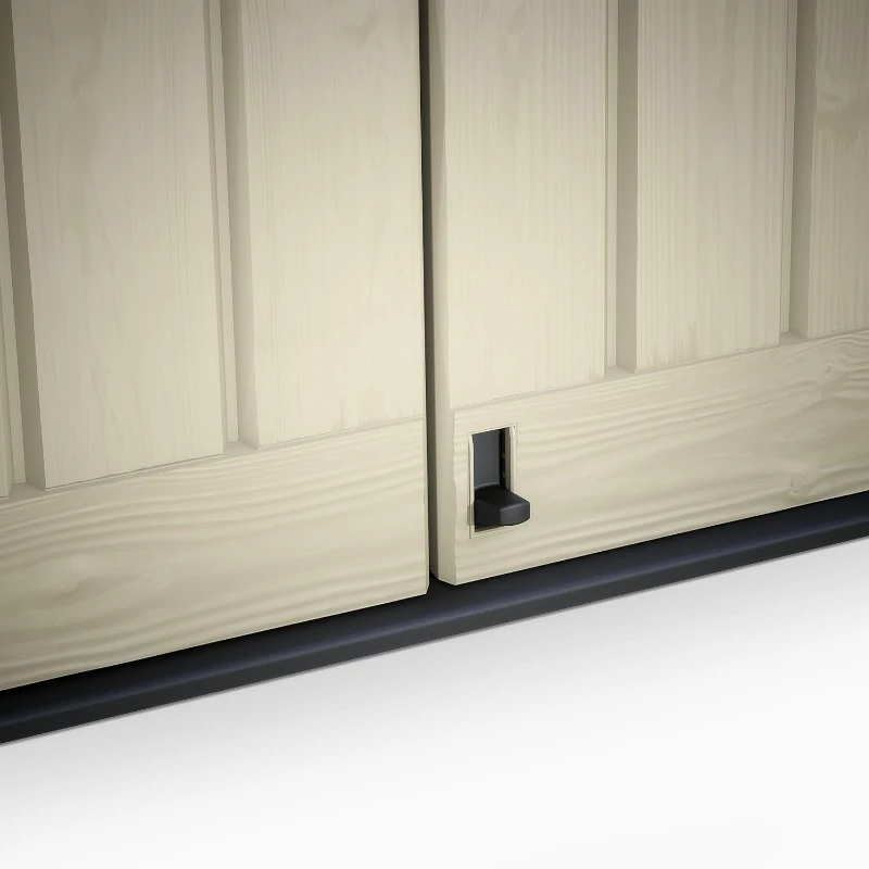 Keter Porta Attrezzi da Giardino Store-It-Out Max, 1200L, Effetto Legno, Beige, 145,5x82x125H cm