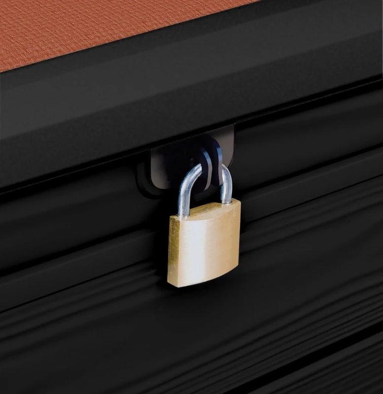 Keter Baule da Giardino Brightwood, 454L, Effetto Legno, Marrone, 145x69,7x60,3H cm