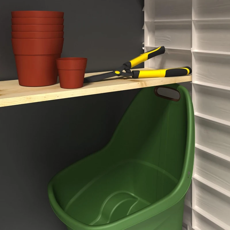 Keter Porta Attrezzi da Giardino Store-It-Out Arc, 1200L, Effetto Legno, Beige, 145,5x82x125H cm