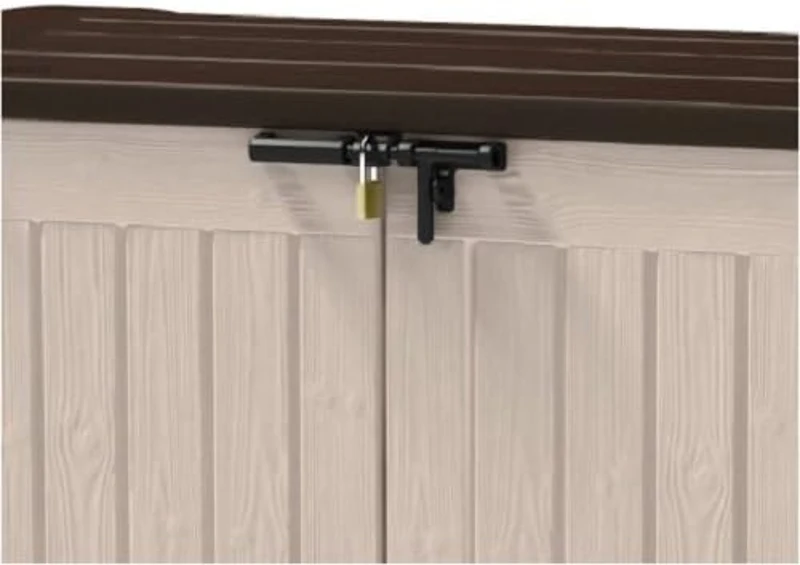 Keter Porta Attrezzi da Giardino Store-It-Out Arc, 1200L, Effetto Legno, Beige, 145,5x82x125H cm