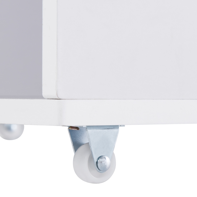 Lit Superposé pour Chambre d'Enfant avec Escaliers, Étagères et Garde-Corps, en Bois de Pin, avec Rangement, 205.5x99.5x161.5 cm, Blanc