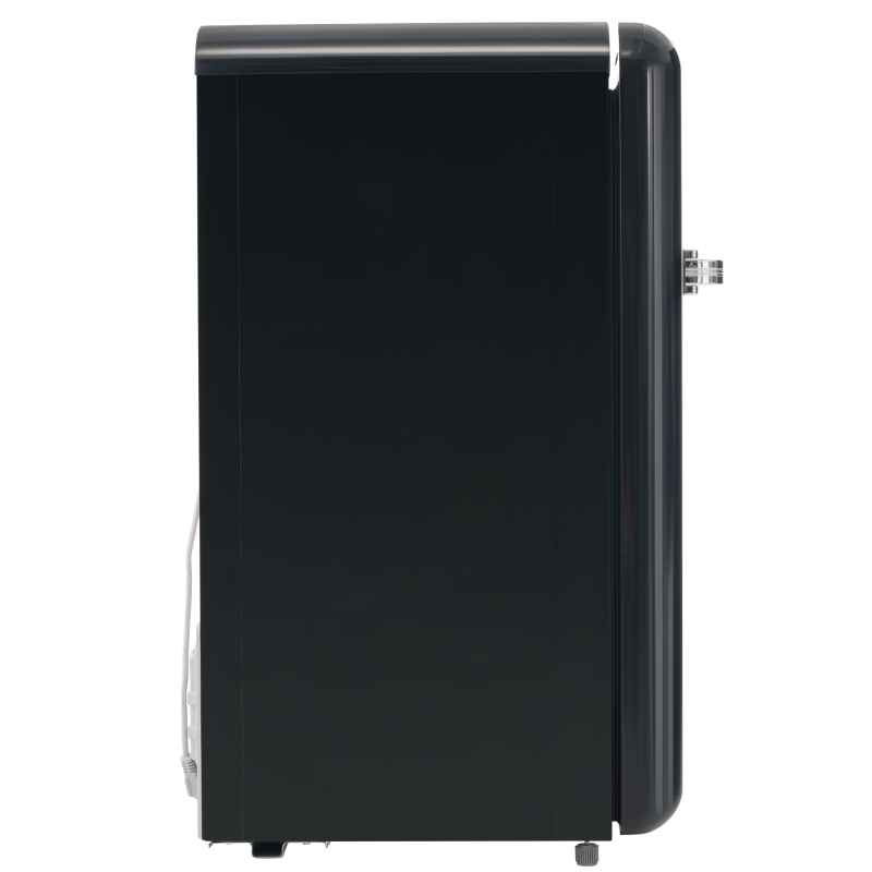 Réfrigérateur Portable à Une Porte avec Mini Congélateur, Capacité Totale de 91 Litres, Consommation Annuelle de 85 kWh, Lumière LED, 48x51x87,5 cm, Noir