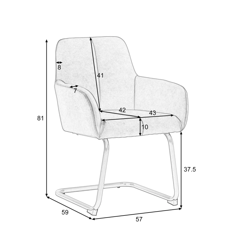 Ensemble de 2 Chaises de Salle à Manger Modernes avec Pieds Courbés en Acier, Assise Ergonomique en Microfibre, Gris