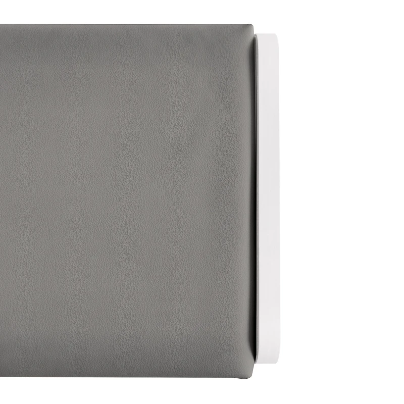 Banc moderne avec coffre et coussin en simili cuir, design élégant pour salon et entrée, Gris+Blanc