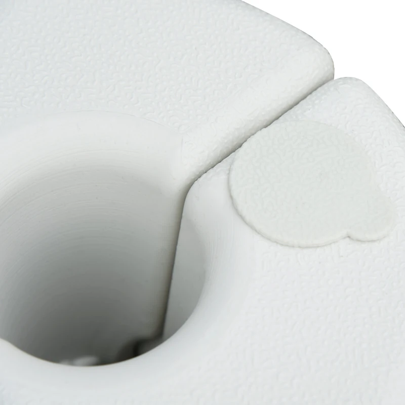 Outsunny Lot de 4 Poids de lestage cylindrique pour tonnelle Barnum Tente dim. Ø 22 / Ø 24 x 25H cm polyéthylène Blanc