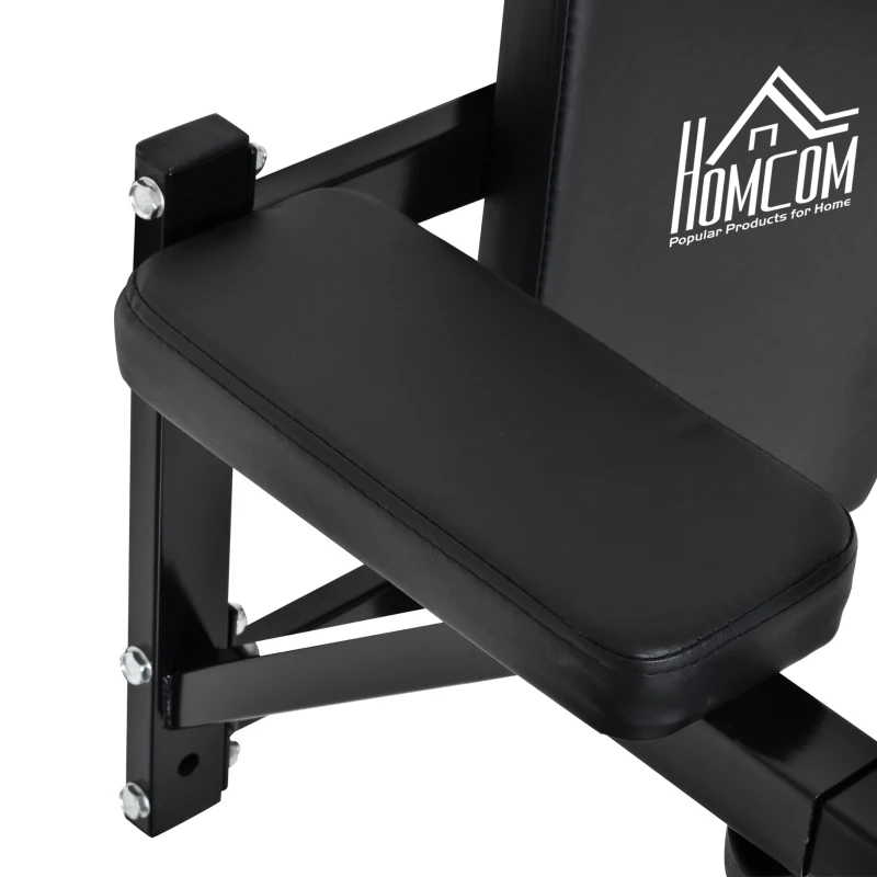 HOMCOM suport tractiuni, fixare perete, 70x48x53-63cm, negru