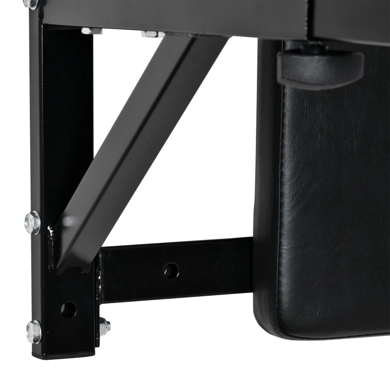HOMCOM suport tractiuni, fixare perete, 70x48x53-63cm, negru