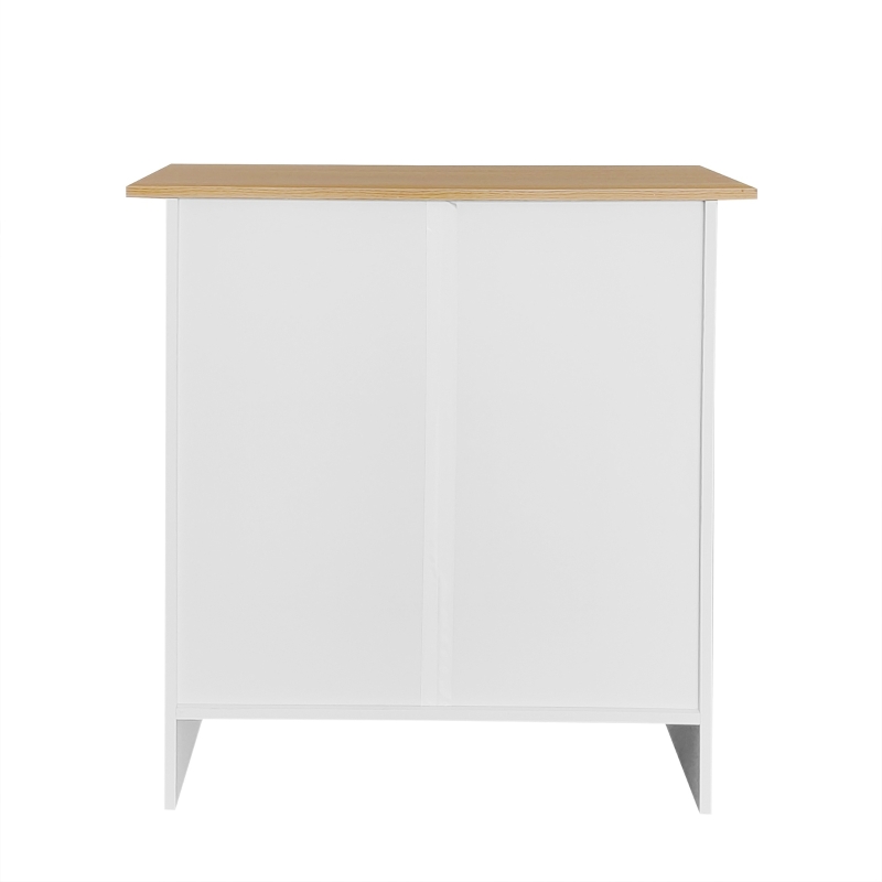 Modern Bedside Cabinet with Storage Drawers, Handles, Side Tables for Living Room, Sitting Room, Bedroom, Hallway, 80x40x80 cm, White
