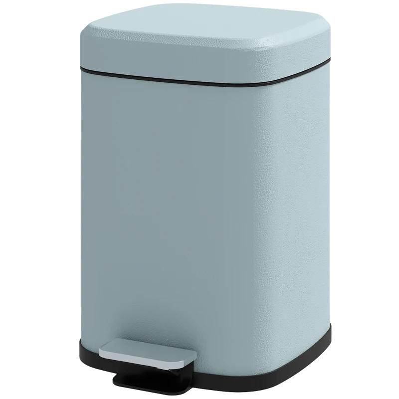 HOMCOM 12L Modern Boxy Metal Home Kitchen Bin - Light Green