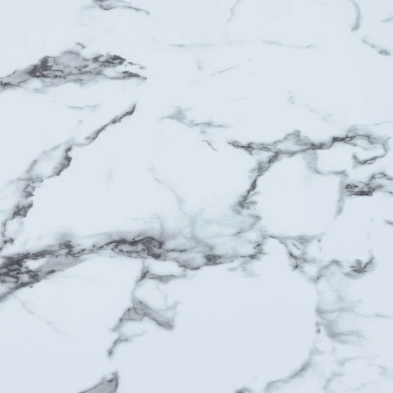 Modern Rectangular Coffee Table with PVC Pattern Top and 2 Wooden Drawers, Living Room Table, 100x50x40 cm, White