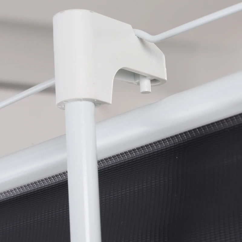 HOMCOM Ecrã de Projeção Manual com Suporte 100 Polegadas Formato 4:3 para Interior e Exterior 203x152 cm Branco