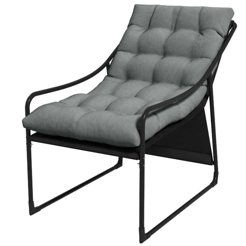 Outsunny Scaun de Gradina cu Perna Groasa, Canapea Mobilier
