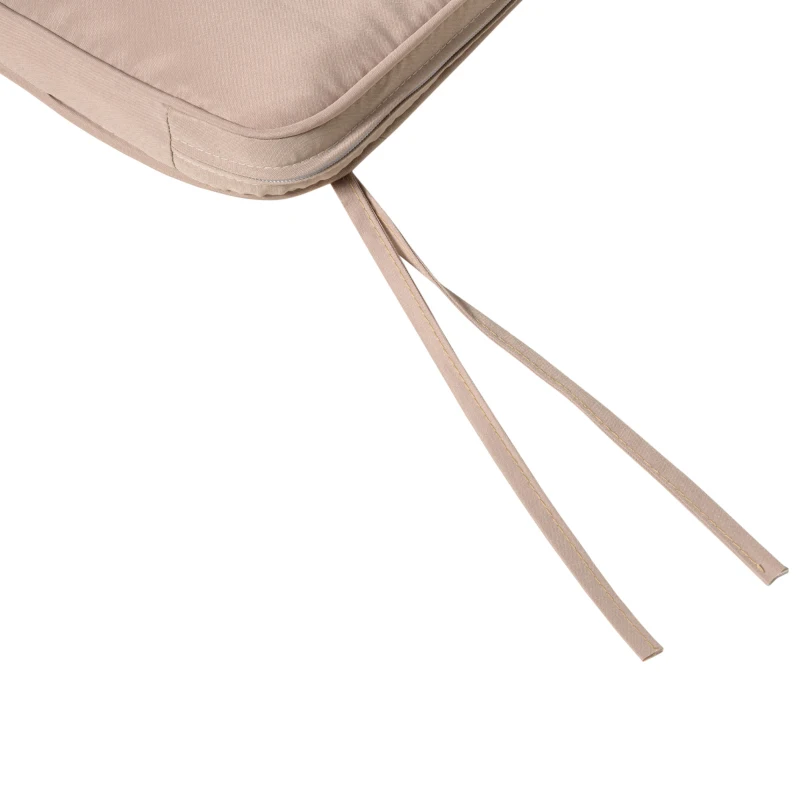 Outsunny Almofada para Banco de Exterior 110x46x5cm Capa Removível e Lavável Almofada Acolchoada para Banco Duplo de Jardim Terraço Bege Escuro