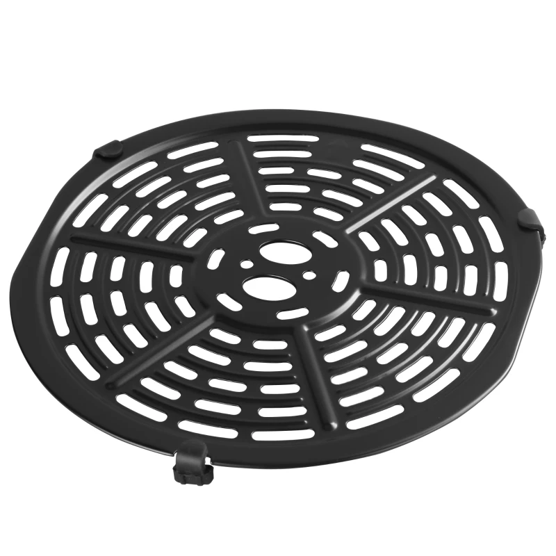 HOMCOM Fritadeira sem Óleo 4L Fritadeira de Ar Quente 1300W com 12 Programas Tela LED Tátil Temperatura Ajustável Temporizador e Cesta Antiaderente 34,2x25,6x31,8cm Preto