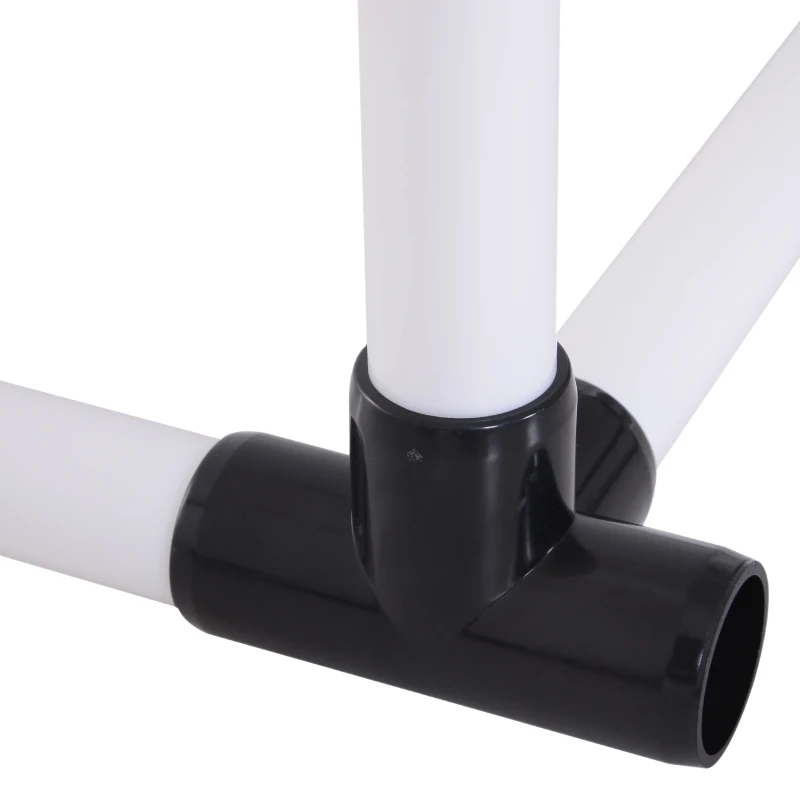 PawHut Conjunto de Treino de Agility para Cães com Ø60x300cm Túnel Salto Obstáculos e Bolsa de Transporte Incluída Branco e Azul