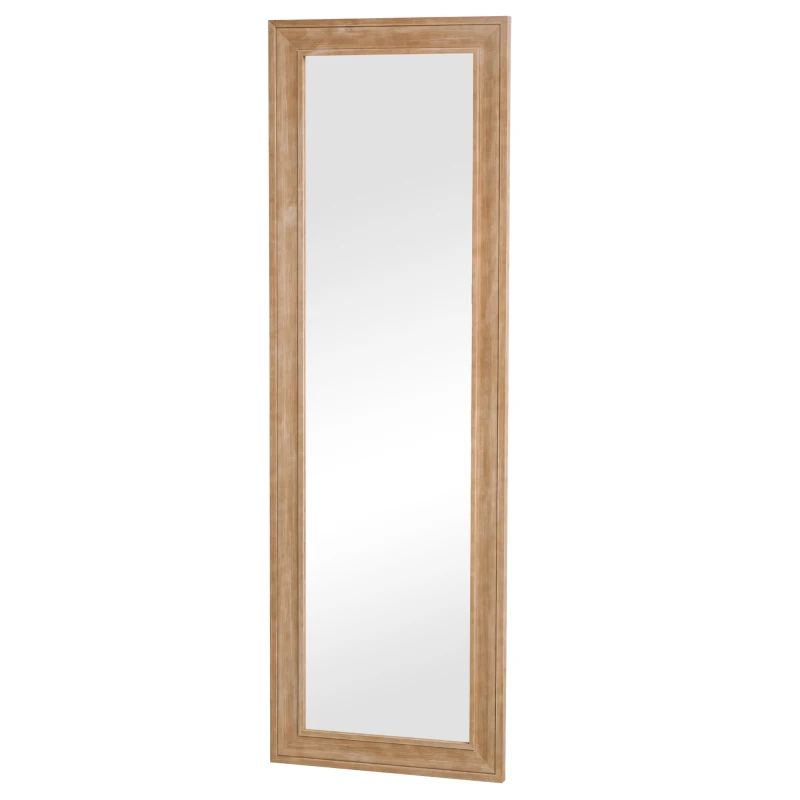 HOMCOM Espelho de Parede Espelho de Corpo Inteiro com Estrutura de Madeira Estilo Vintage 163x53,3 cm Madeira