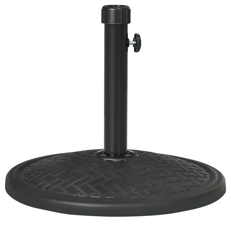 Outsunny Base para Chapéu de Sol de Cimento Suporte para Chapéu de Sol de 14 kg para Mastros de Ø32-38 mm Ø46x34 cm Preto