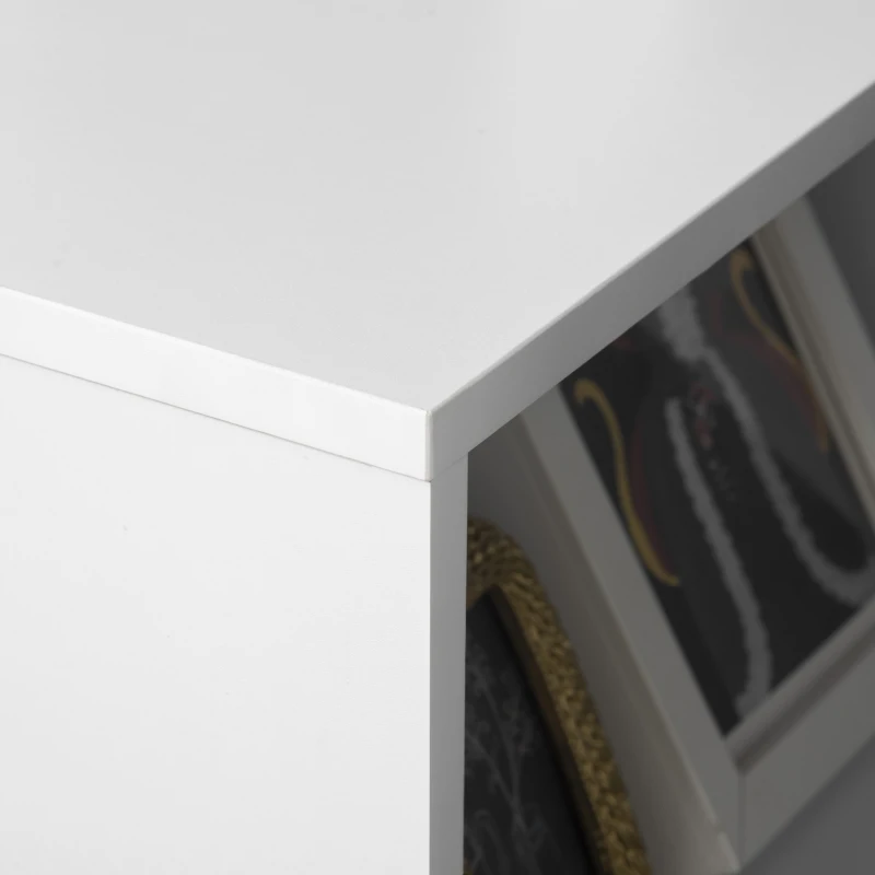 Vinsetto Armário para Impressora Móvel Auxiliar de Escritório com Rodas e Prateleiras Abertas Carga Máxima 30kg 60x40x75,8cm Branco