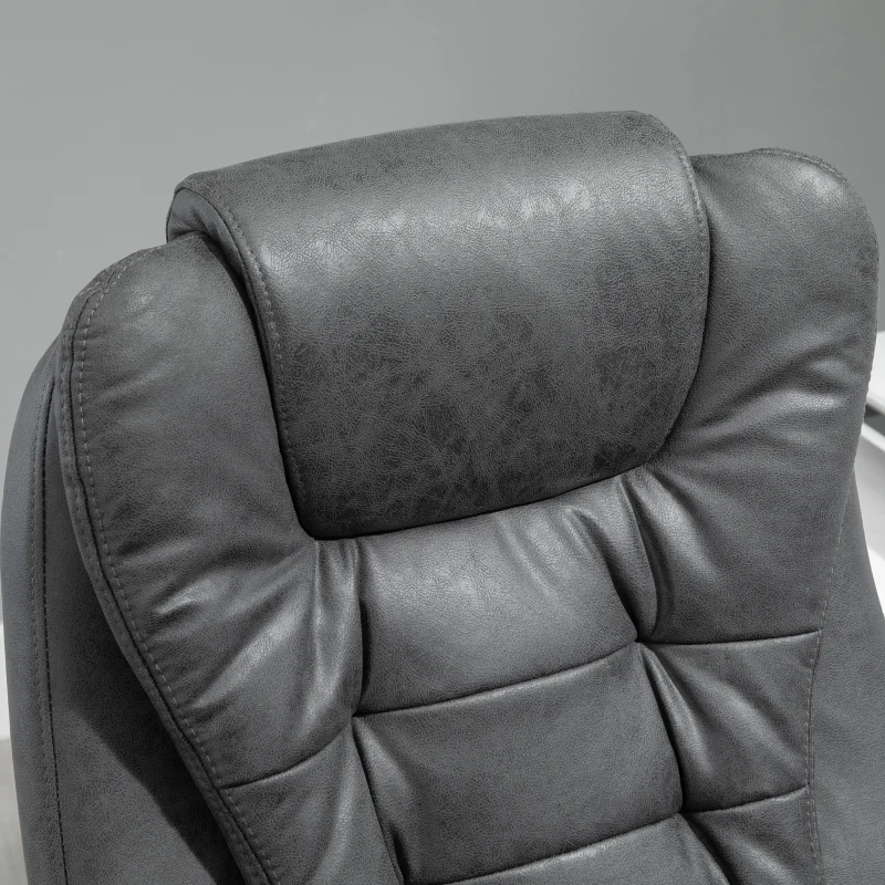 Vinsetto Bureaustoel met Massage, Stoel met Vibratiemassage, 65cm, Grijs(m-9)