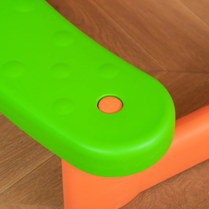Outsunny Tavolo da Picnic per 2 Bambini di 3-6 Anni con 2 Panche, per Esterno e Interno, Multicolore