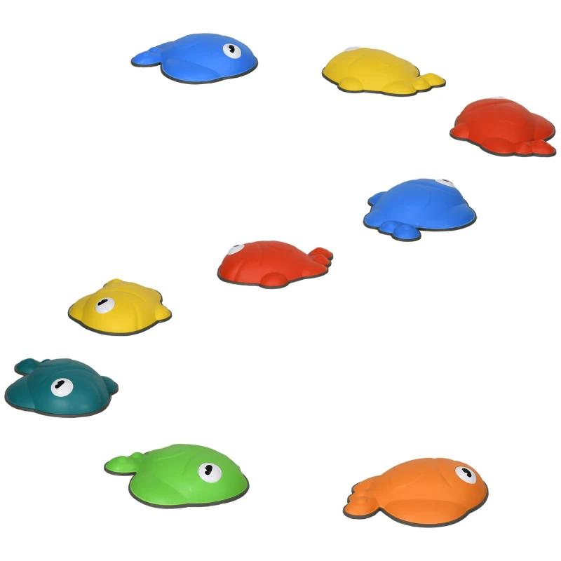 AIYAPLAY 9 Pcs Balance Stepping Stones Kids for Sensory with Non-slip Edge, Stackable Outdoor Indoor Obstacle Course