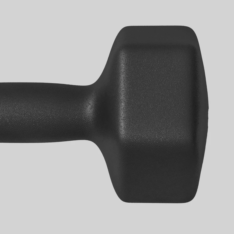 SPORTNOW Set de 2 Greutăți Hexagonale, Gantere cu Prindere Antiderapantă pentru Antrenament de Fitness, 24x11x11 cm, Negru