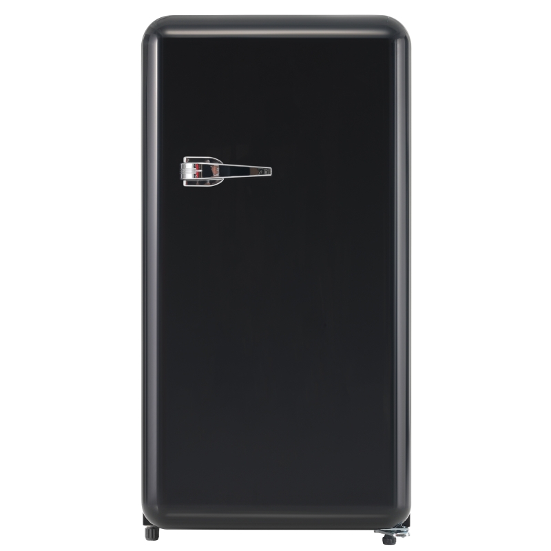 Frigo Portatile Monosportello da 91L con Mini Congelatore e Luce LED, 48x51x87.5 cm, Nero