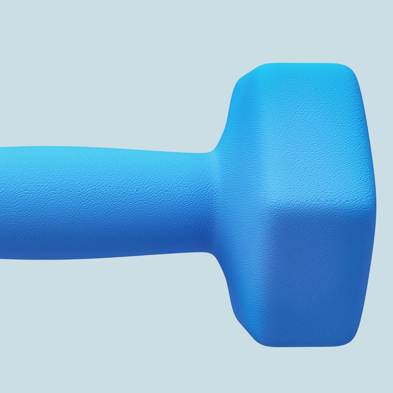 SPORTNOW Set de 2 Greutăți Hexagonale, Gantere Pereche cu Prindere Antiderapantă pentru Antrenament de Fitness, 2x6 kg, 22x10x10 cm, Albastru Deschis