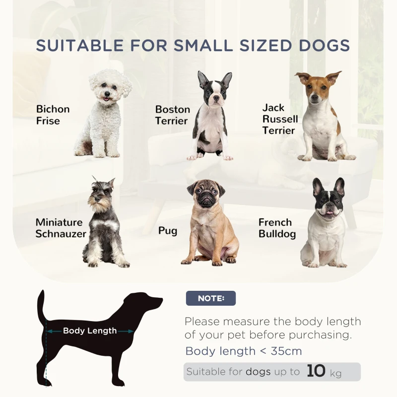 PawHut Cușcă pentru Câini de Interior, Canapea pentru Pisici sau Câini de Talie Mică, 86x55x33 cm, Gri Deschis