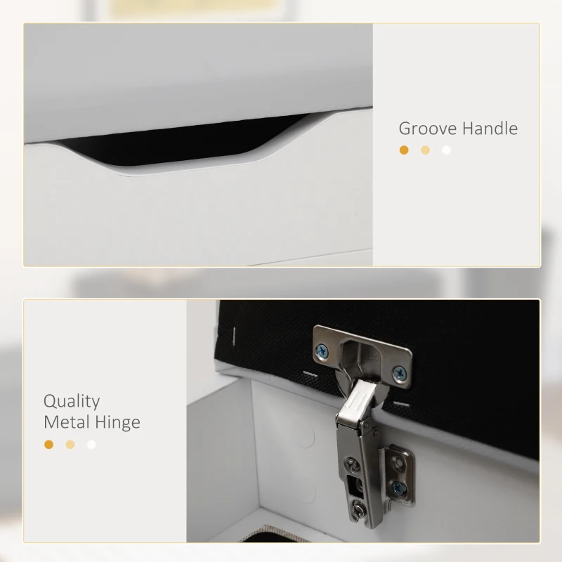 Homcom Dulap Pantofi Space Saver – Cu Banca & Compartimente Deschise