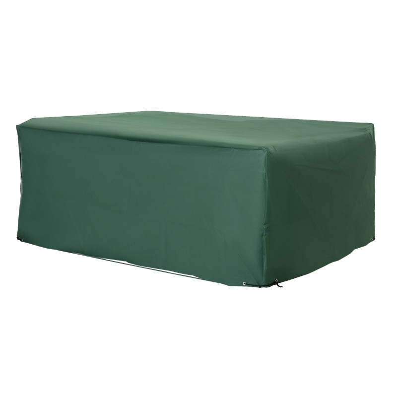 Outsunny Outdoor Garden Furniture Cover Waterproof, Anti-UV 600D Heavy Duty Oxford Fabric Patio Furniture Cover for Rectangular Sofa Table Set, Green, 245 x 165 x 55 cm