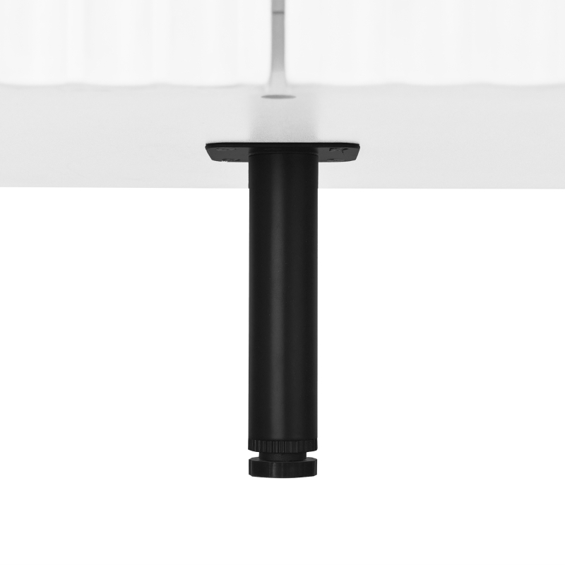 Crédence Moderne Minimaliste avec Poignées Dorées et Étagères Réglables, 140x38x80 cm - Parfaite pour Cuisine et Salon, Blanc