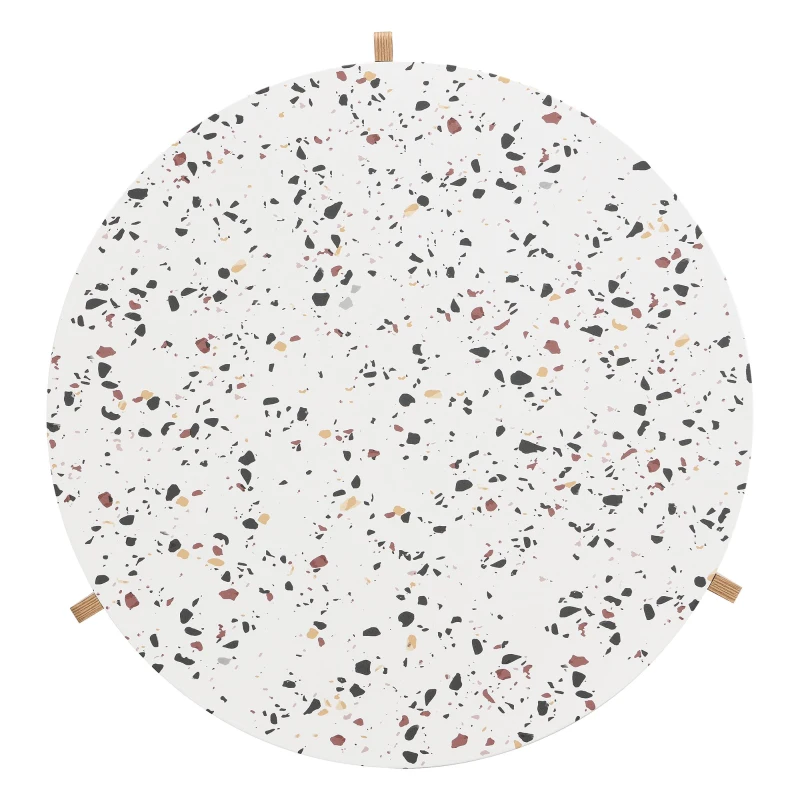 Table basse multifonctionnelle imbriquée moderne, artistique, 70x70x35 cm + 50x50x45,5 cm, couleur Naturelle